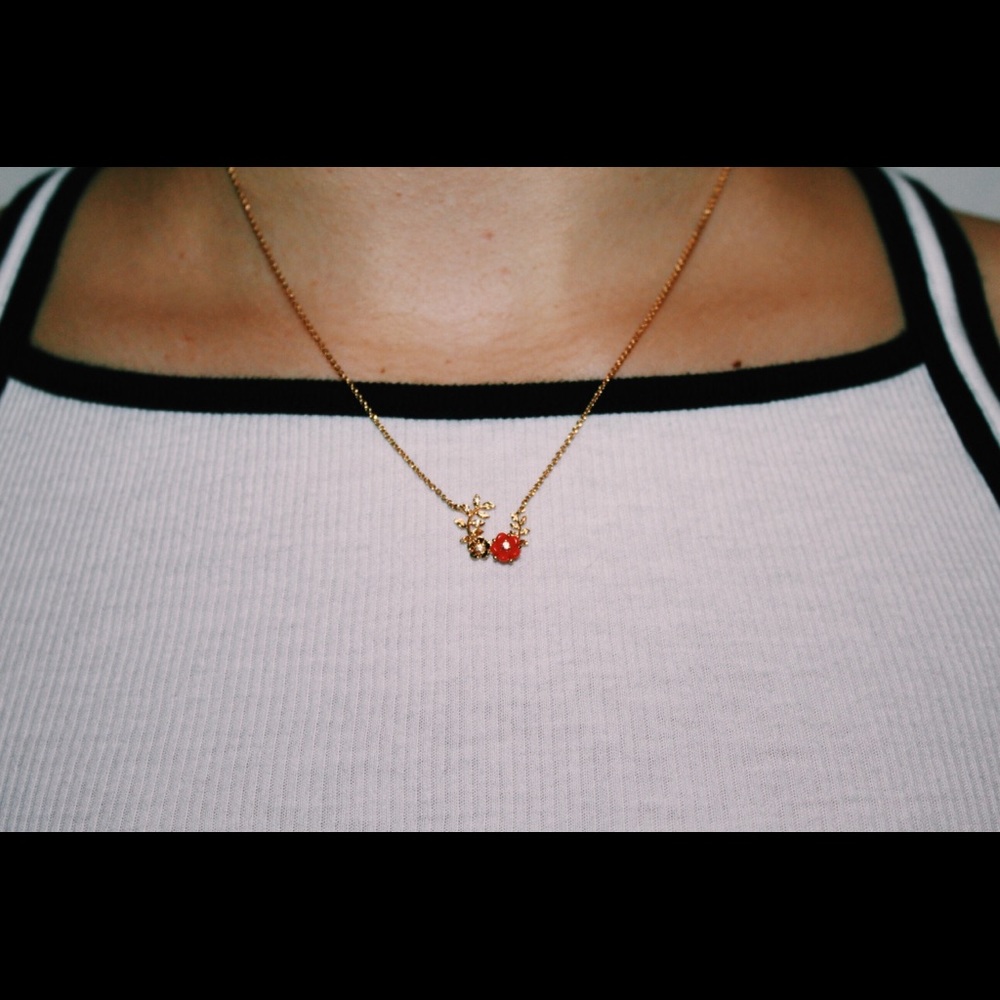 Anthropology flower necklace
